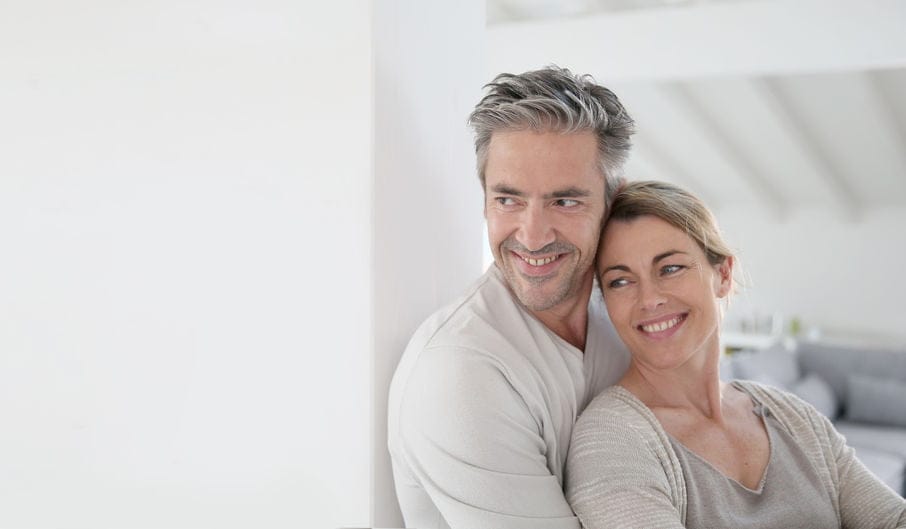 Portrait of mature couple looking toward the future