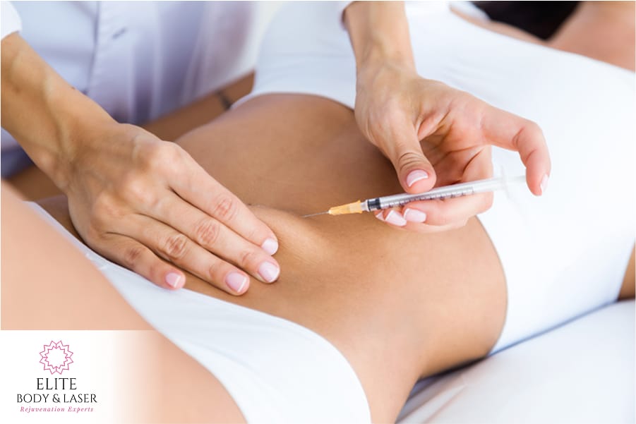 woman inject weightloss